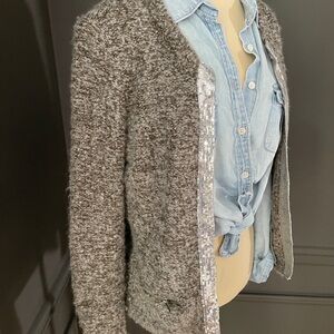 Banana Republic Gray Holiday cardigan